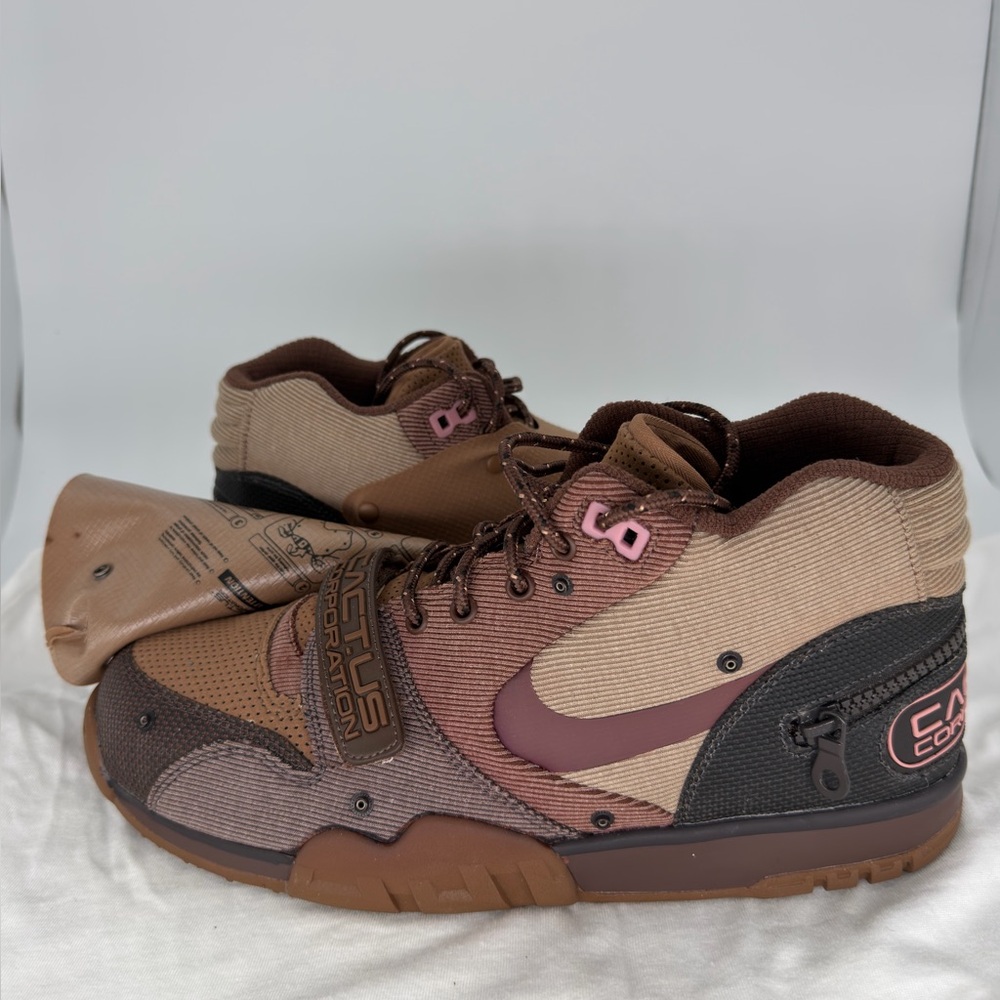 Nike Air Trainer 1 SP Travis Scott Cactus Jack DR7515-200 Men's 10.5 Chocolate